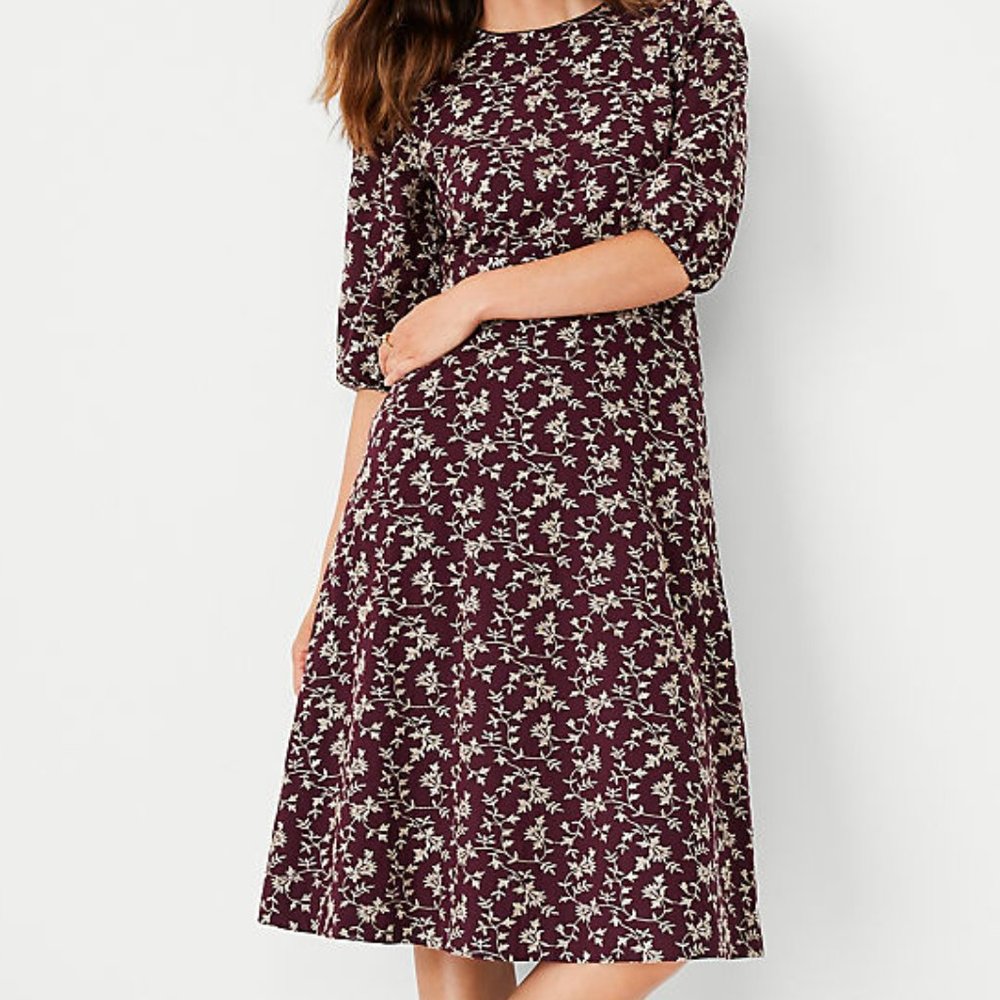 Floral Embroidered Midi Dress